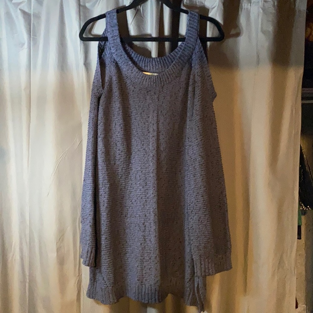 Cold shoulder sweater